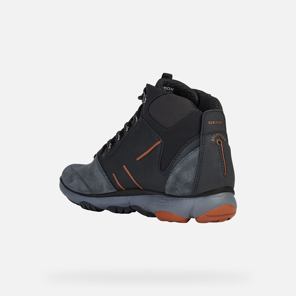 Botas Geox Homem Cinzentas Escuro/Pretas - Nebula 4 X 4 Abx - YPXTQ7981